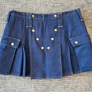 Women’s Denim Utilikilt Mini Skirt